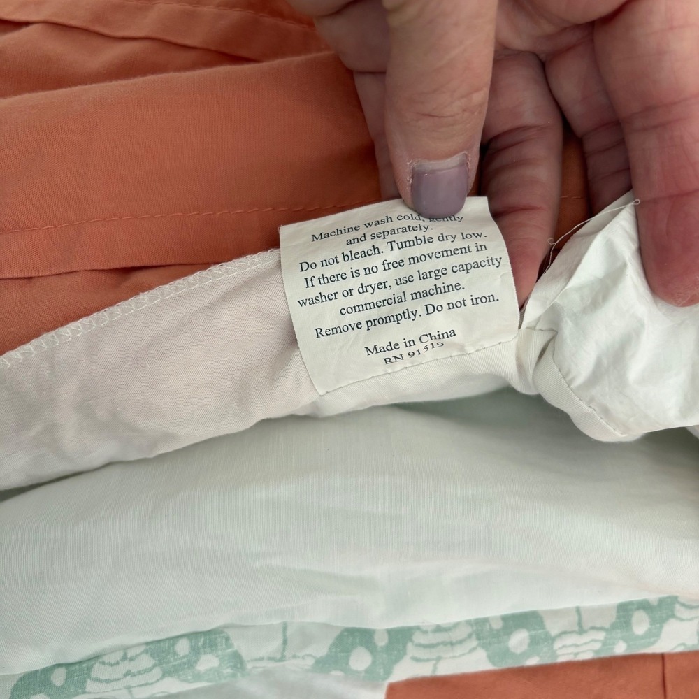 Madison Park Dawn Floral Patchwork King Comforter w/2 Shams Coral Grn Lace Trim - Picture 3 of 15
